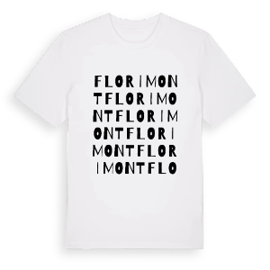 Florimont ordlek t-shirt – ekologisk bomull t-shirt från Pinshirt