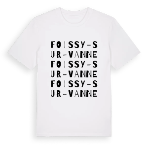 Foissy-sur-Vanne ordlek t-shirt – ekologisk bomull t-shirt från Pinshirt
