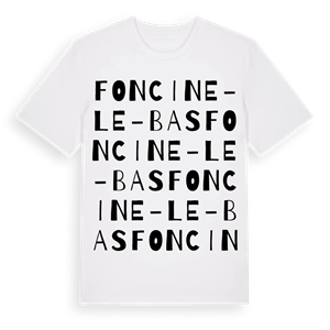 Foncine-le-Bas ordlek t-shirt – ekologisk bomull t-shirt från Pinshirt