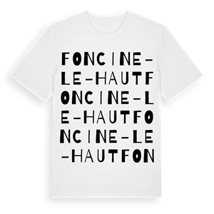 Foncine-le-Haut ordlek t-shirt – ekologisk bomull t-shirt från Pinshirt