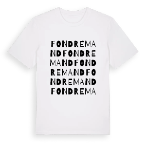 Fondremand ordlek t-shirt – ekologisk bomull t-shirt från Pinshirt