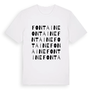 Fontaine ordlek t-shirt – ekologisk bomull t-shirt från Pinshirt