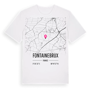 Fontainebrux karta t-shirt – ekologisk bomull t-shirt från Pinshirt