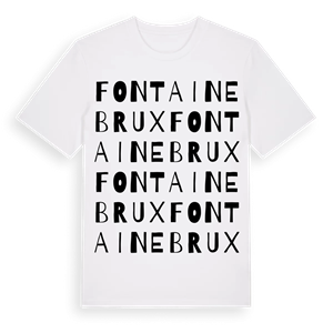 Fontainebrux ordlek t-shirt – ekologisk bomull t-shirt från Pinshirt