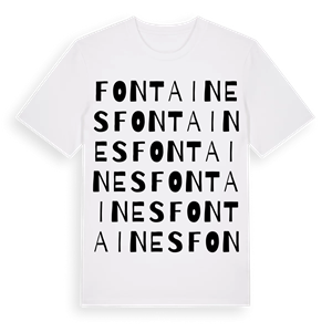Fontaines ordlek t-shirt – ekologisk bomull t-shirt från Pinshirt