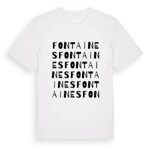 Fontaines ordlek t-shirt – ekologisk bomull t-shirt från Pinshirt