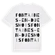 Fontaines-en-Duesmois ordlek t-shirt