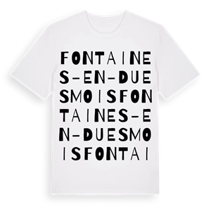 Fontaines-en-Duesmois ordlek t-shirt – ekologisk bomull t-shirt från Pinshirt