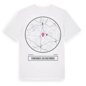 Fontaines-en-Duesmois t-shirt – ekologisk bomull t-shirt från Pinshirt