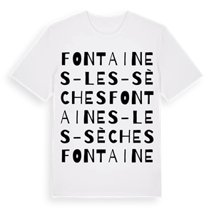 Fontaines-les-Sèches ordlek t-shirt – ekologisk bomull t-shirt från Pinshirt