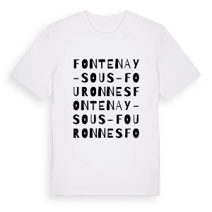 Fontenay-sous-Fouronnes ordlek t-shirt – ekologisk bomull t-shirt från Pinshirt