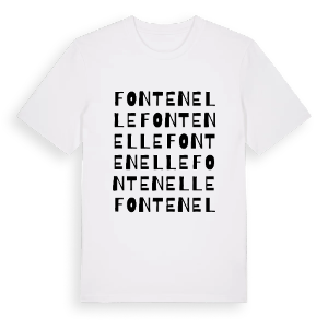 Fontenelle ordlek t-shirt – ekologisk bomull t-shirt från Pinshirt