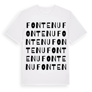 Fontenu ordlek t-shirt – ekologisk bomull t-shirt från Pinshirt