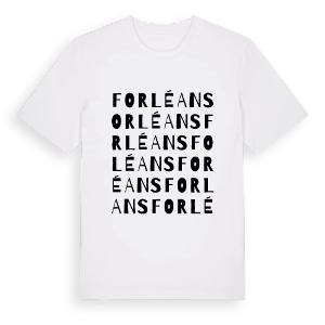 Forléans ordlek t-shirt – ekologisk bomull t-shirt från Pinshirt