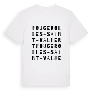 Fougerolles-Saint-Valbert ordlek t-shirt – ekologisk bomull t-shirt från Pinshirt