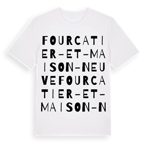 Fourcatier-et-Maison-Neuve ordlek t-shirt – ekologisk bomull t-shirt från Pinshirt