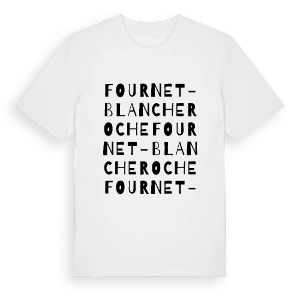 Fournet-Blancheroche ordlek t-shirt – ekologisk bomull t-shirt från Pinshirt