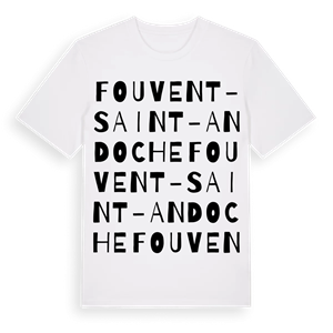Fouvent-Saint-Andoche ordlek t-shirt – ekologisk bomull t-shirt från Pinshirt