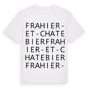 Frahier-et-Chatebier ordlek t-shirt – ekologisk bomull t-shirt från Pinshirt