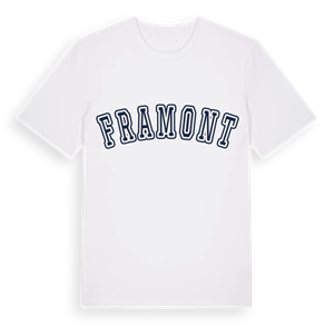 Framont college t-shirt – ekologisk bomull t-shirt från Pinshirt