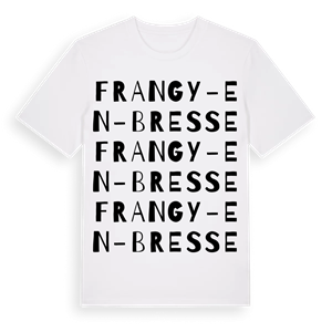 Frangy-en-Bresse ordlek t-shirt – ekologisk bomull t-shirt från Pinshirt