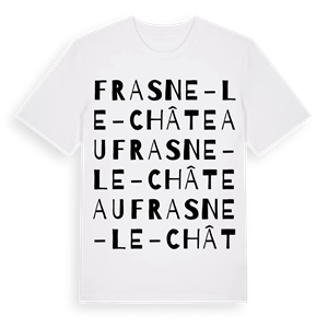 Frasne-le-Château ordlek t-shirt – ekologisk bomull t-shirt från Pinshirt