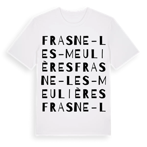 Frasne-les-Meulières ordlek t-shirt – ekologisk bomull t-shirt från Pinshirt