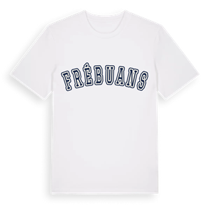 Frébuans college t-shirt – ekologisk bomull t-shirt från Pinshirt