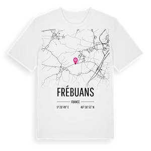 Frébuans karta t-shirt – ekologisk bomull t-shirt från Pinshirt