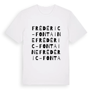 Frédéric-Fontaine ordlek t-shirt – ekologisk bomull t-shirt från Pinshirt