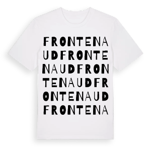 Frontenaud ordlek t-shirt – ekologisk bomull t-shirt från Pinshirt