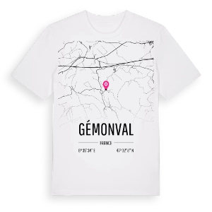 Gémonval karta t-shirt – ekologisk bomull t-shirt från Pinshirt