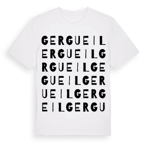 Gergueil ordlek t-shirt – ekologisk bomull t-shirt från Pinshirt
