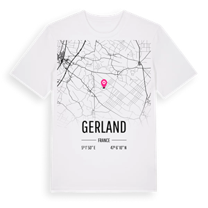 Gerland karta t-shirt – ekologisk bomull t-shirt från Pinshirt