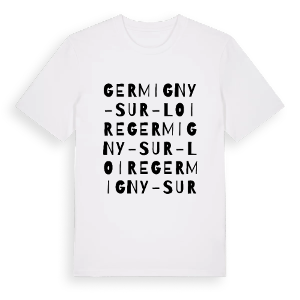 Germigny-sur-Loire ordlek t-shirt – ekologisk bomull t-shirt från Pinshirt