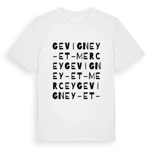 Gevigney-et-Mercey ordlek t-shirt – ekologisk bomull t-shirt från Pinshirt