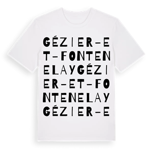 Gézier-et-Fontenelay ordlek t-shirt – ekologisk bomull t-shirt från Pinshirt