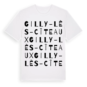 Gilly-lès-Cîteaux ordlek t-shirt – ekologisk bomull t-shirt från Pinshirt