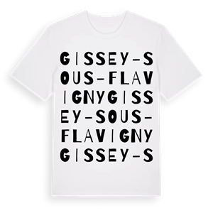 Gissey-sous-Flavigny ordlek t-shirt – ekologisk bomull t-shirt från Pinshirt