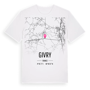 Givry karta t-shirt – ekologisk bomull t-shirt från Pinshirt