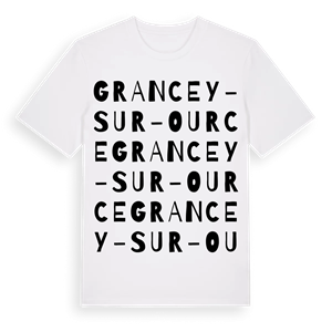 Grancey-sur-Ource ordlek t-shirt – ekologisk bomull t-shirt från Pinshirt