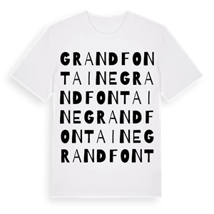 Grandfontaine ordlek t-shirt – ekologisk bomull t-shirt från Pinshirt