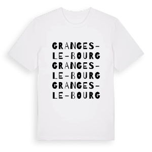 Granges-le-Bourg ordlek t-shirt – ekologisk bomull t-shirt från Pinshirt