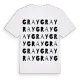 Gray ordlek t-shirt