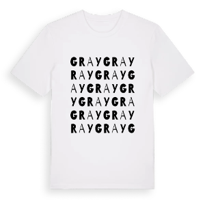 Gray ordlek t-shirt – ekologisk bomull t-shirt från Pinshirt