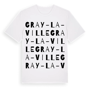 Gray-la-Ville ordlek t-shirt – ekologisk bomull t-shirt från Pinshirt
