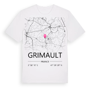 Grimault karta t-shirt – ekologisk bomull t-shirt från Pinshirt