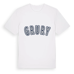 Grury college t-shirt – ekologisk bomull t-shirt från Pinshirt
