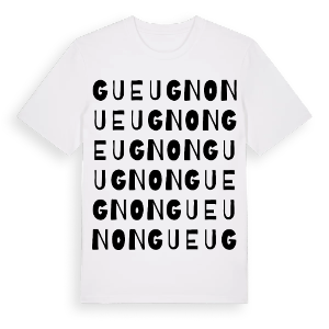 Gueugnon ordlek t-shirt – ekologisk bomull t-shirt från Pinshirt