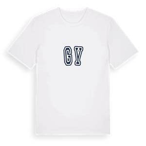 Gy college t-shirt – ekologisk bomull t-shirt från Pinshirt